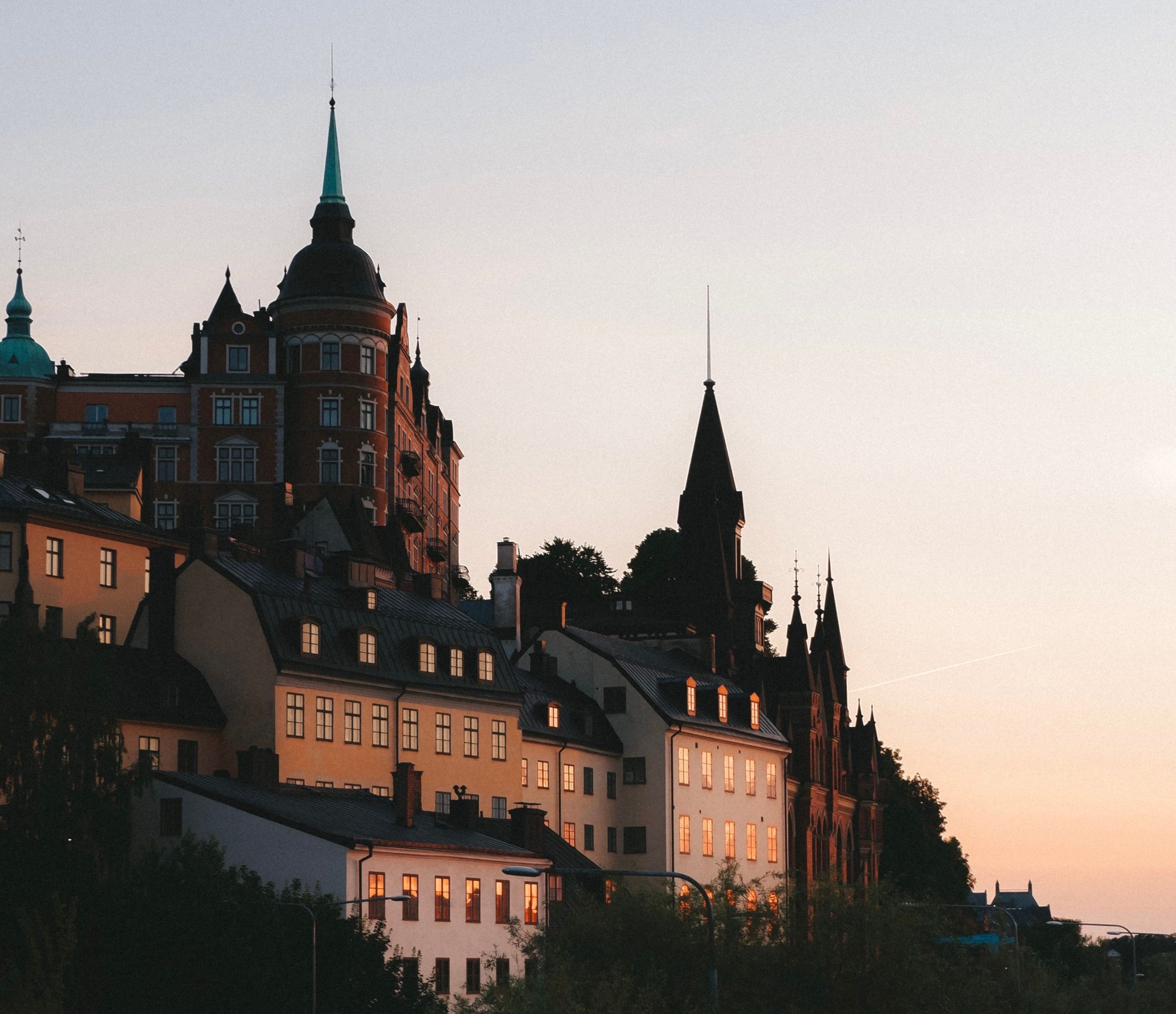 Södermalm rooftops at first light